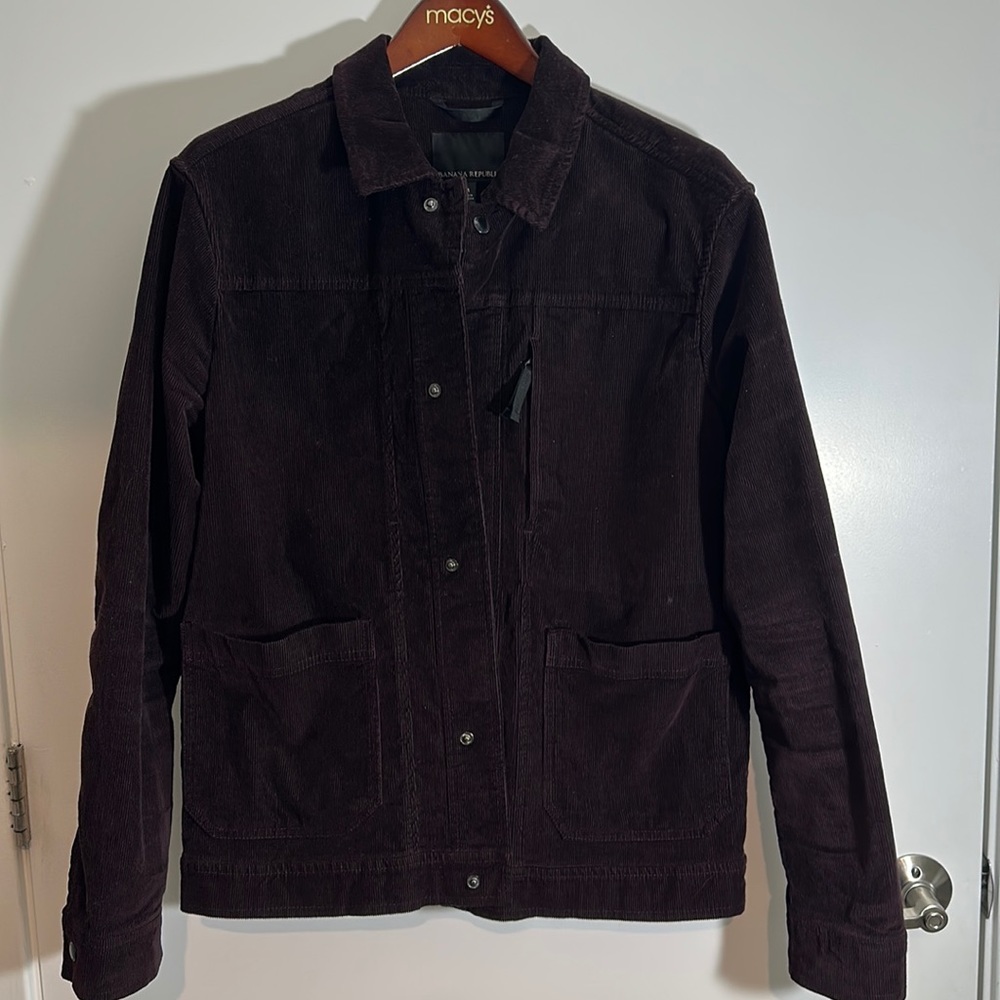 Banana Republic suede corduroy. Maroon. Medium size